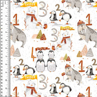 Arctic Counting Animals Woven Cotton