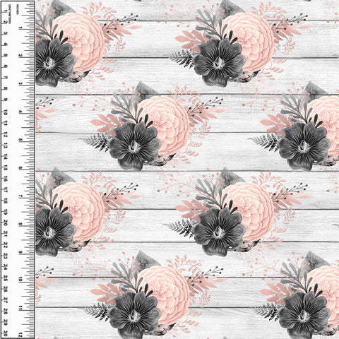 PREORDER Charcoal Bloom White Woodboard