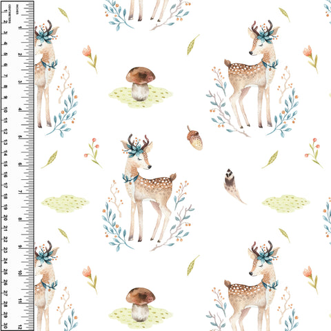 PREORDER Deer Floral Mushroom Blue