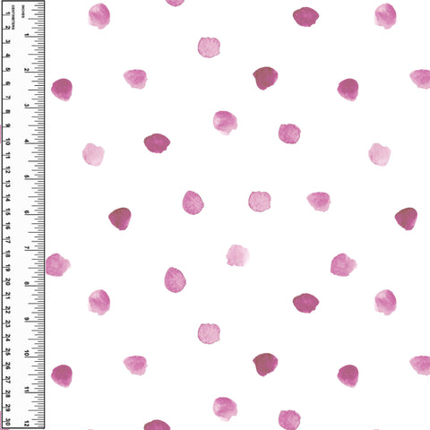 PREORDER Dots Watercolour Pink on White