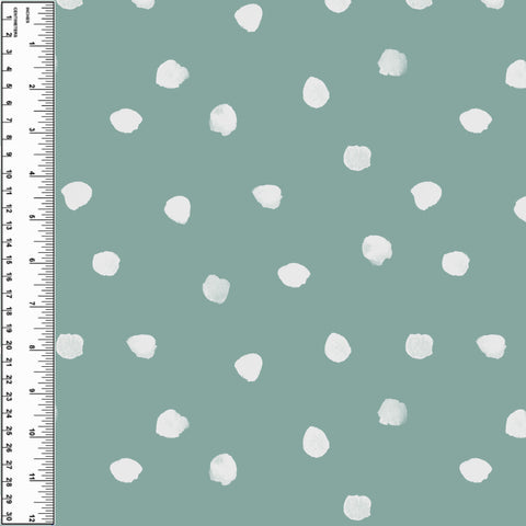PREORDER Dots Watercolour White on Mint
