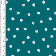 PREORDER Dots Watercolour White on Teal