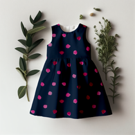 PREORDER Dots Watercolour Pink on Navy