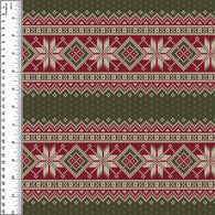 Fair Isle Red Green Sweater Athletic