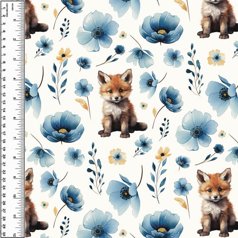 PREORDER Fox Blue Waterglass Floral
