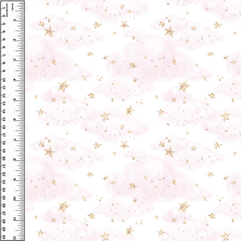 PREORDER Glitter Stars Pink Clouds