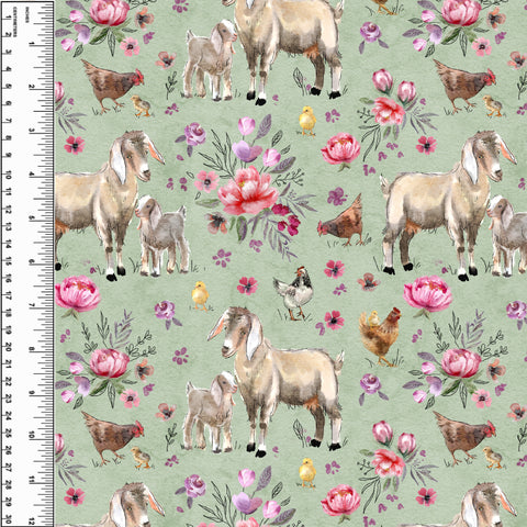 PREORDER Goat Floral Sage