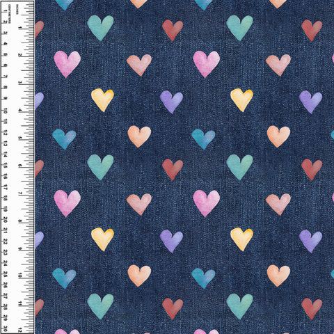 PREORDER Rainbow Hearts Denim Tatra