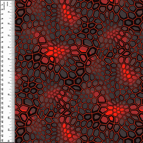 PREORDER Reptile Scales Hexagonal Red