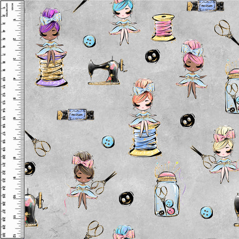 PREORDER Sewing Girls Grey