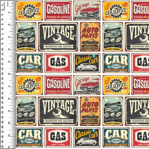 PREORDER Vintage Car Signs Linear