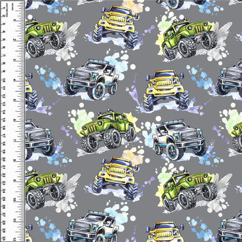 PREORDER Watercolour Trucks Grey