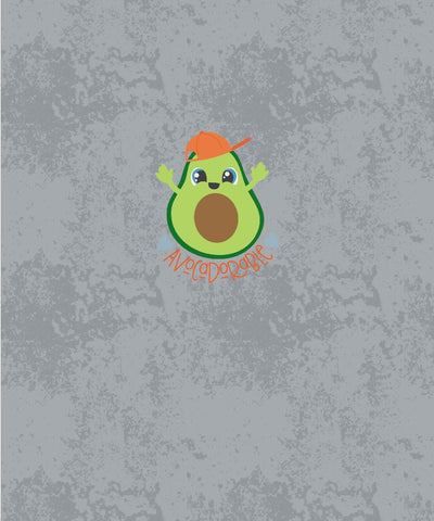 Avocado Pun Grey Bamboo Spandex Panel Child