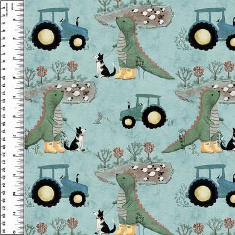 PREORDER Dinosaur Farmer Blue