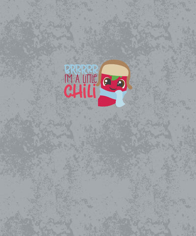 Chili Pun Grey Cotton Spandex Panel Adult