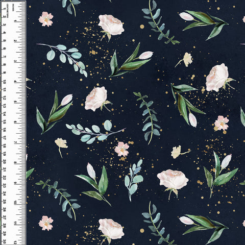 PREORDER Navy Gold Floral