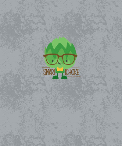 Artichoke Grey Pun Cotton French Terry Panel Adult