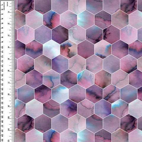 Alcohol Ink Hexagons Vinyl