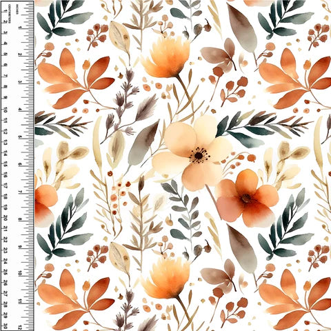 Amber Blossom Leaves Squish 54" Wide