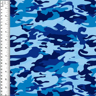 Blue Camouflage Cotton Spandex