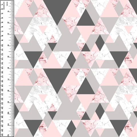 Remnant Blush Grey Triangles 17” Squish