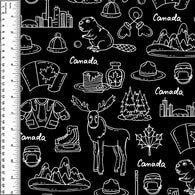 Canada Sketch Black Squish 54" Wide