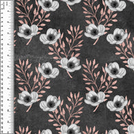 PREORDER Charcoal Floral Leaves