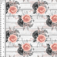 PREORDER Charcoal Floral White Woodboard