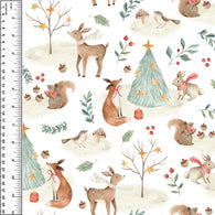 Christmas Forest Bamboo Cotton Spandex Jersey