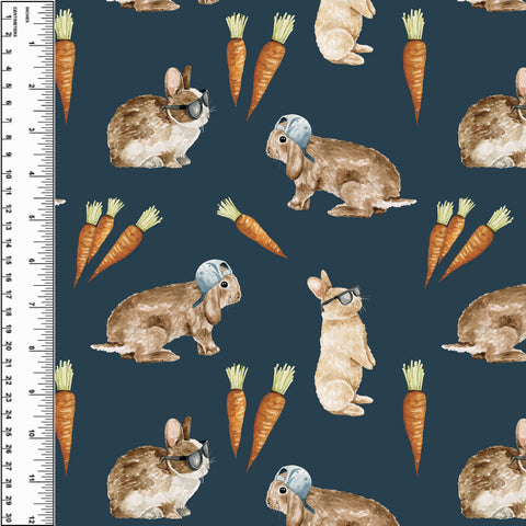 PREORDER Cool Bunnies Carrots Blue