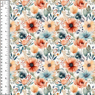 Delicate Spring Boho Flowers Small Scale Squish 54" Wide