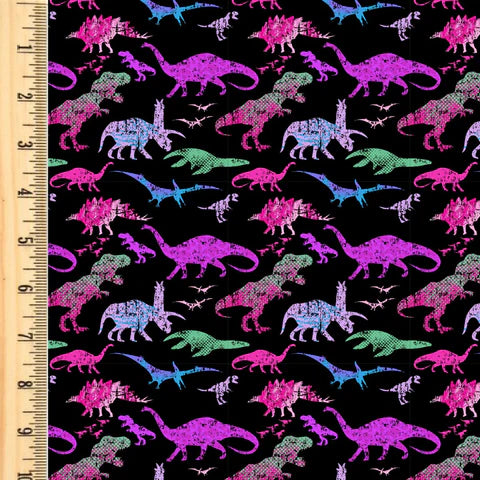 Dinosaur Grunge Cotton Candy Small Scale Squish 54" Wide