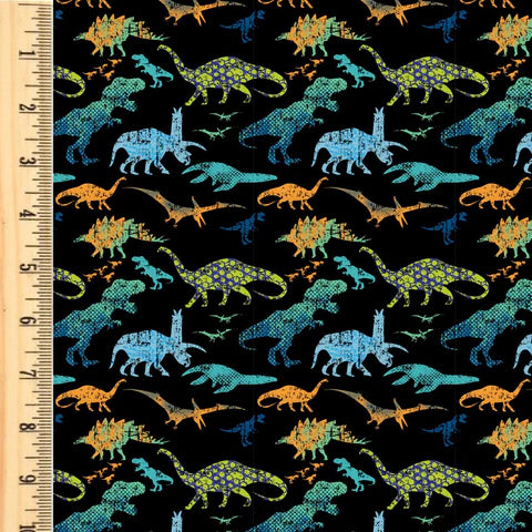 Dinosaur Grunge Small Scale Squish 54" Wide