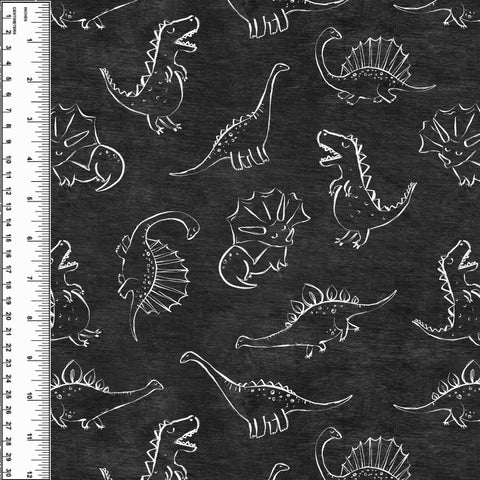 PREORDER Dinosaur Doodles Grey