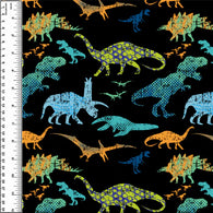 Remnant Dinosaur Grunge 27" Cotton French Terry