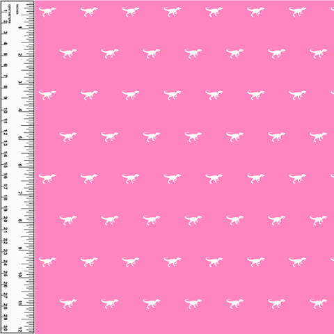 Remnant Dinosaurs Pink 38" Cotton French Terry