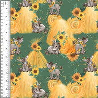 PREORDER Donkey Floral Hay Green