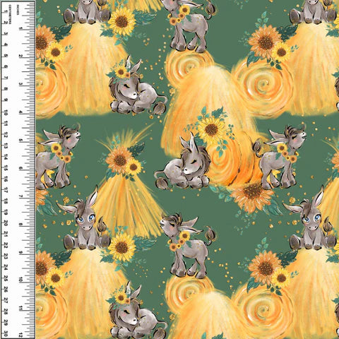 Donkey Floral Hay Green FH Swim