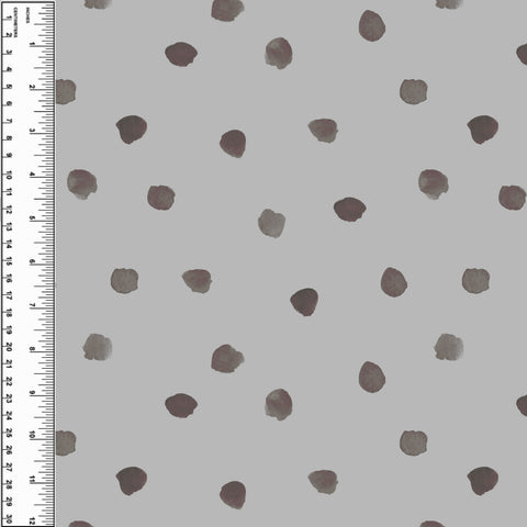 PREORDER Dots Watercolour Brown on Grey