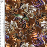Dragons Bronzed Bamboo French Terry