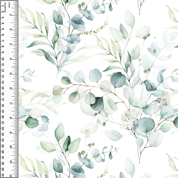 Eucalyptus Leaves Bamboo Cotton Spandex Jersey