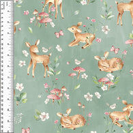 Fawn Mushroom Floral Squish 54" Wide