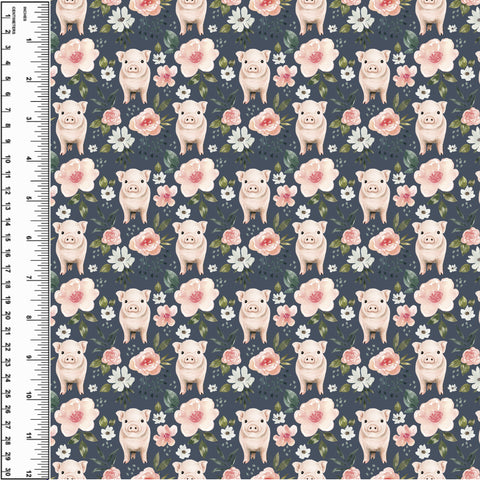 PREORDER Floral Piggies Blue Small Scale