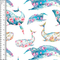 Remnant Floral Whales 24” Swim