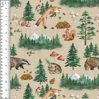 **NEW** PREORDER Forest Critters Watercolour Beige Linen