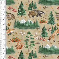 **NEW** PREORDER Forest Critters Watercolour Beige Stars