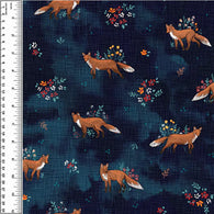 Remnant Fox Ditzy Floral 19” Cotton French Terry