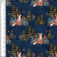 Remnant Fox & Butterfly Navy 25.5" Squish