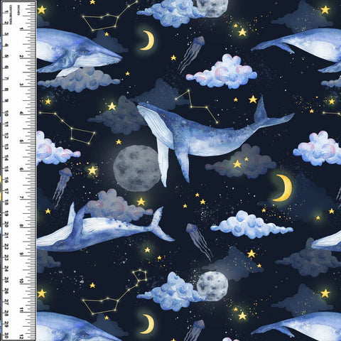 Galaxy Whales Squish 54" Wide