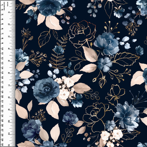 **NEW** PREORDER Gilded Leaf Floral Blue